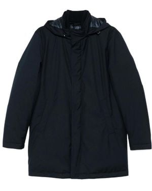 Herno Long-Sleeve Hooded Down Jacket - Blue