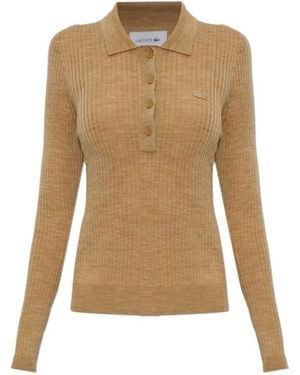 Lacoste Long-Sleeve Cardigan - Natural
