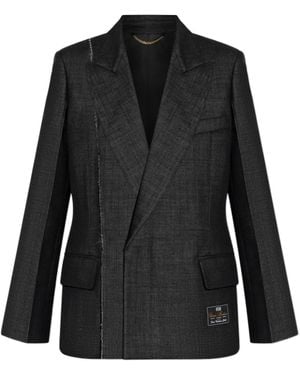 Victoria Beckham Seam-Embellished Blazer - Black