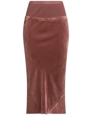 Rick Owens Stylish Solid Colour Velvet Flared Skirt