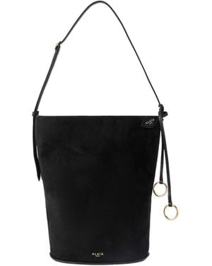 Alaïa Alaïa Top Handle Small Bucket Bag - Black