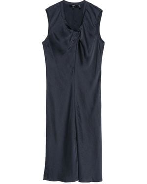 Theory Twist Scoop Midi Dress - Blue
