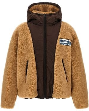 DSquared² Ski Club Reversible Hooded Jacket - Brown