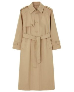 Frankie Shop Riva Cotton Trench Coat - Natural
