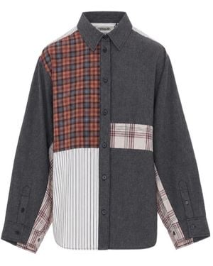 Essentiel Antwerp Kingsley Patchwork Shirt - Gray