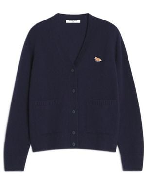 Maison Kitsuné Baby Fox Patch Cardigan - Blue
