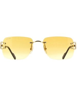 Cartier Square Frame Sunglasses - Metallic