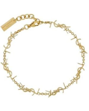 Saint Laurent Cassandre Chained Bracelet - Metallic