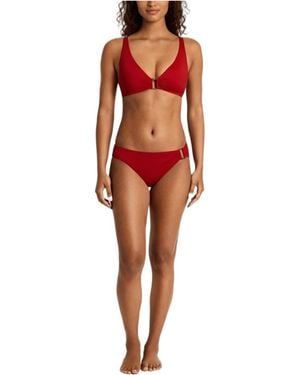 Ralph Lauren Ring-Front Halter Bikini Top - Red