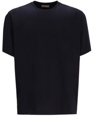 Herno Logo Embroidered Crewneck T-Shirt - Black