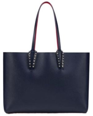 Christian Louboutin Cabata Stud Detailed Small Tote Bag - Blue