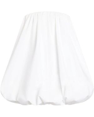 Patou Loose Strapless Dress - White