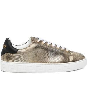 Versace Greca Lizard-Effect Sneakers - Multicolor