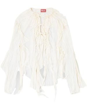 DIESEL C-Lassy Ruffled Blouse - White