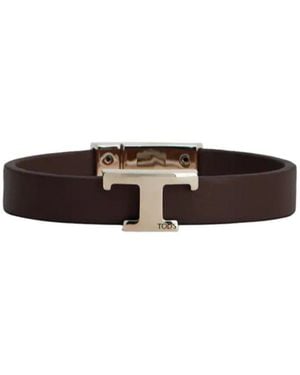 Tod's Timeless Logo Plaque Bracelet - White