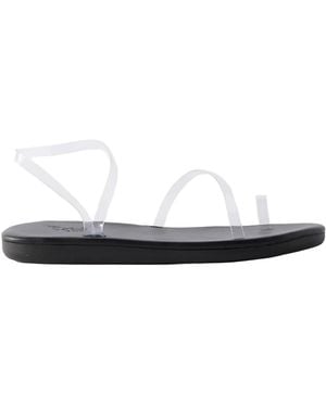 Ancient Greek Sandals Round-Toe Flat Sandals - White