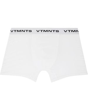 VTMNTS Logo-Waistband Boxers - White