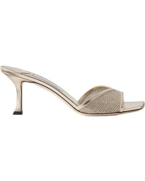 Jimmy Choo Skye Crystal-Embellished Sandals - Natural