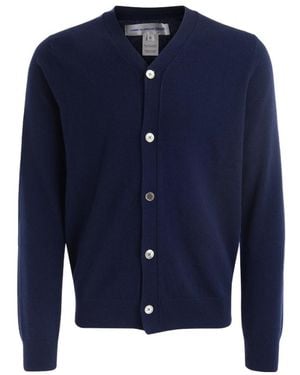 Comme des Garçons Logo Cardigan - Blue