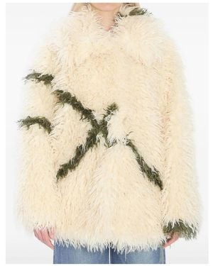 Jakke Cocoon Faux Fur Coat - Natural