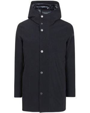 Rrd Long-Sleeved Hooded Cotton Jacket - Blue