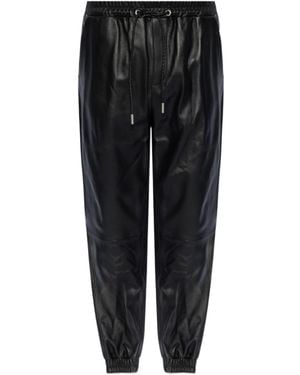Off-White c/o Virgil Abloh Drawstring Leather Trousers - Black