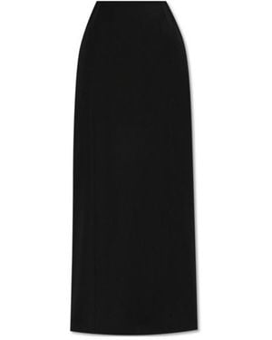 Balenciaga Back Slit Maxi Skirt - Black