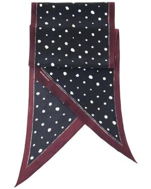 Ann Demeulemeester Printed Silk Scarf - Black