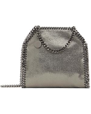 Stella McCartney Falabella Logo Charm Micro Tote Bag - Grey