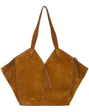 Isabel Marant Tampa Whipstitched Tote Bag - Brown