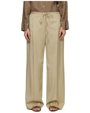 Rohe Drawstring Pleated Trousers - Natural
