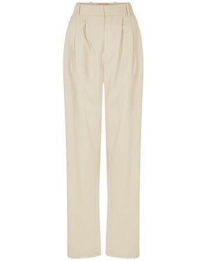 Saint Laurent Pleated Detail Track Trousers - White