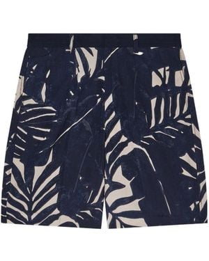 Emporio Armani Abstract Print Shorts - Blue