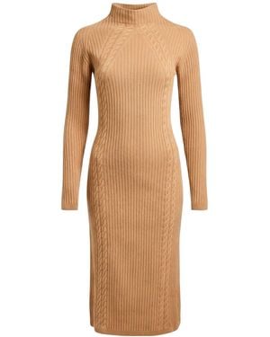Max Mara Solid-Colored Knitted Dress - Natural