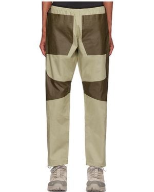 RANRA Patchwork Design Casual Trousers - Green