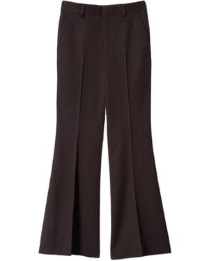 Celine Kick-Flare Trousers - Brown