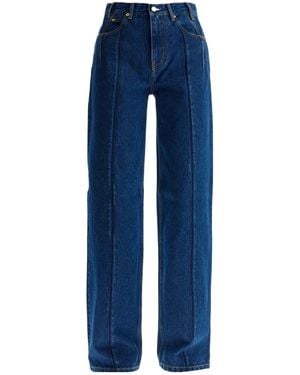 DARKPARK Lu Pleated Straight-Leg Jeans - Blue