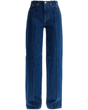 DARKPARK Lu Pleated Straight-Leg Jeans - Blue