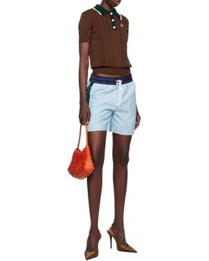 CASABLANCA Elastic Waist Shorts - Blue