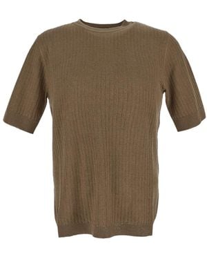 Lardini Ribbed-Knit T-Shirt - Green