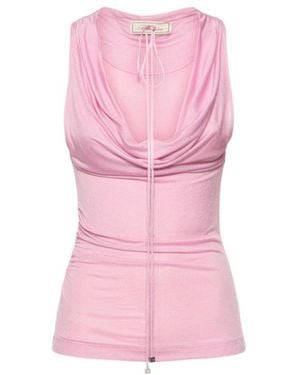 Blumarine Jersey Sablé Top - Pink