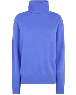 Frankie Shop High-Neck Knit Top - Blue