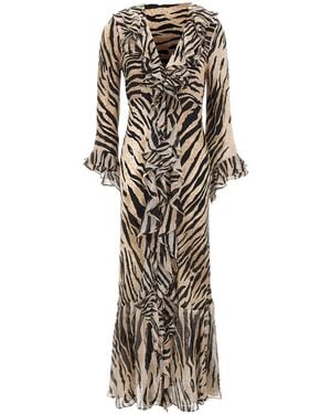 RIXO London Long-Sleeved Dress - Natural