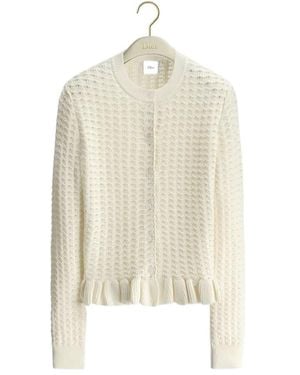 Dior Iviera Fitted Cardigan - White