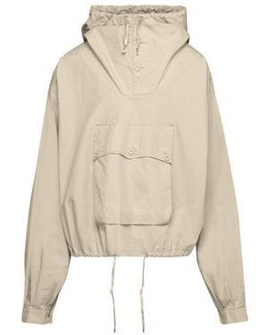 Maison Margiela Drawstring Hooded Performance Jacket - Natural