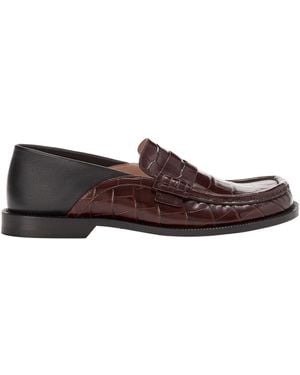 Loewe Campo Flap Back Loafers - Brown