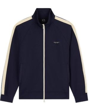 ARMANI EXCHANGE Sweatshirt Stretch Modal With Cotton Lining - Blue