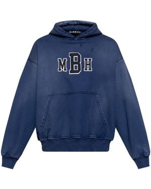 MISBHV Logo-Embroidered Hoodie - Blue