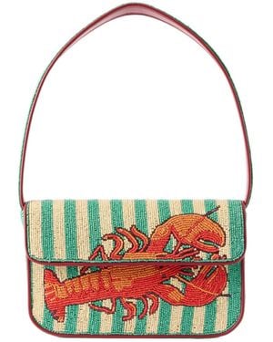 STAUD Lobster-Pattern Shoulder Bag - White