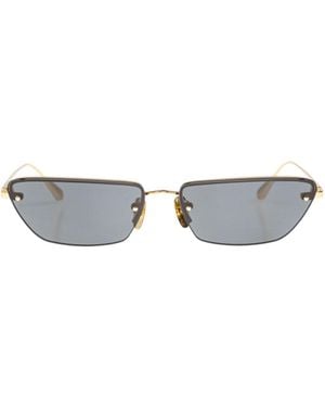 Linda Farrow Cleo Rectangular Frame Sunglasses - White